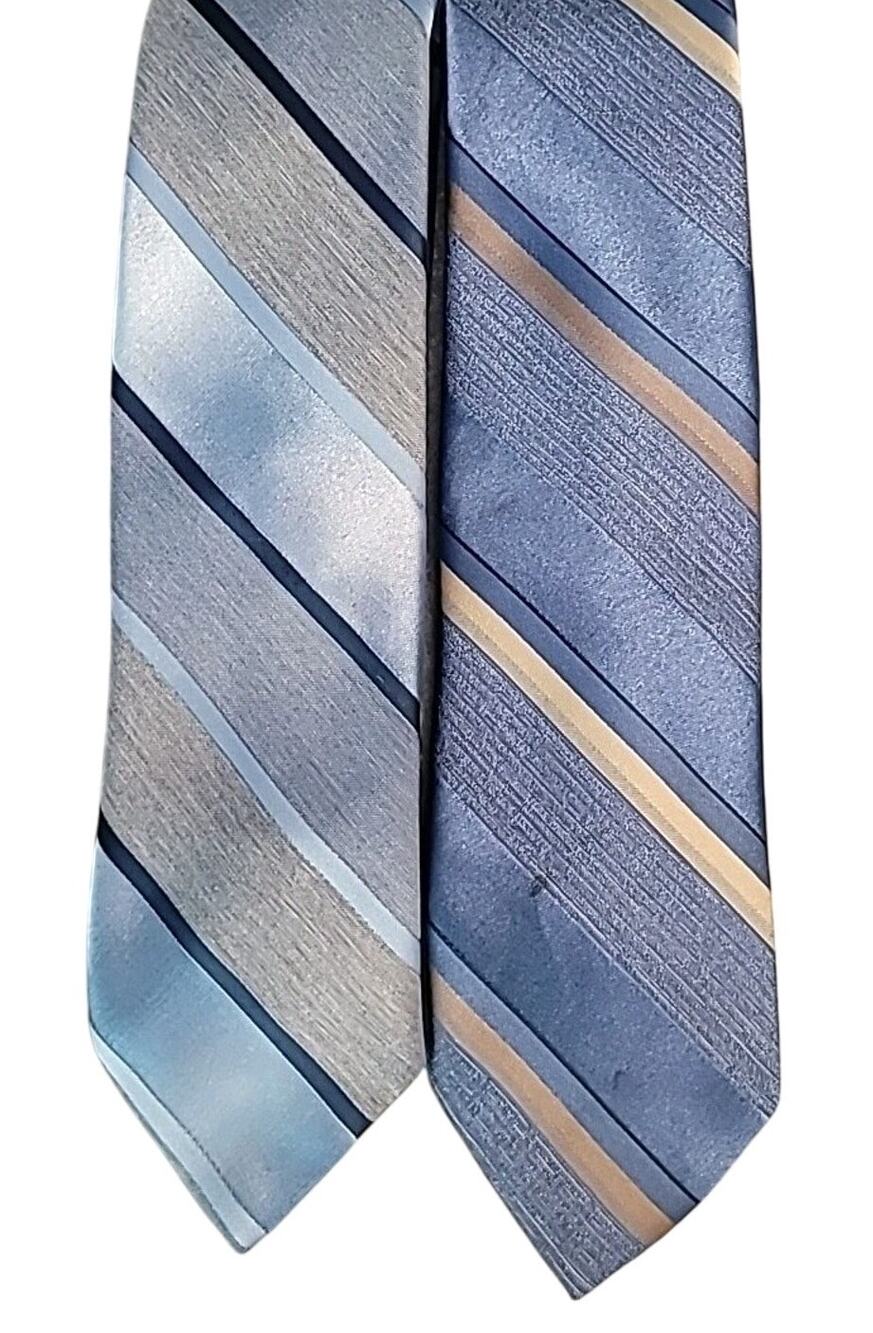 VTG Michael Reed 2 Silk Blend Neckties Preppy Workwear Business Office